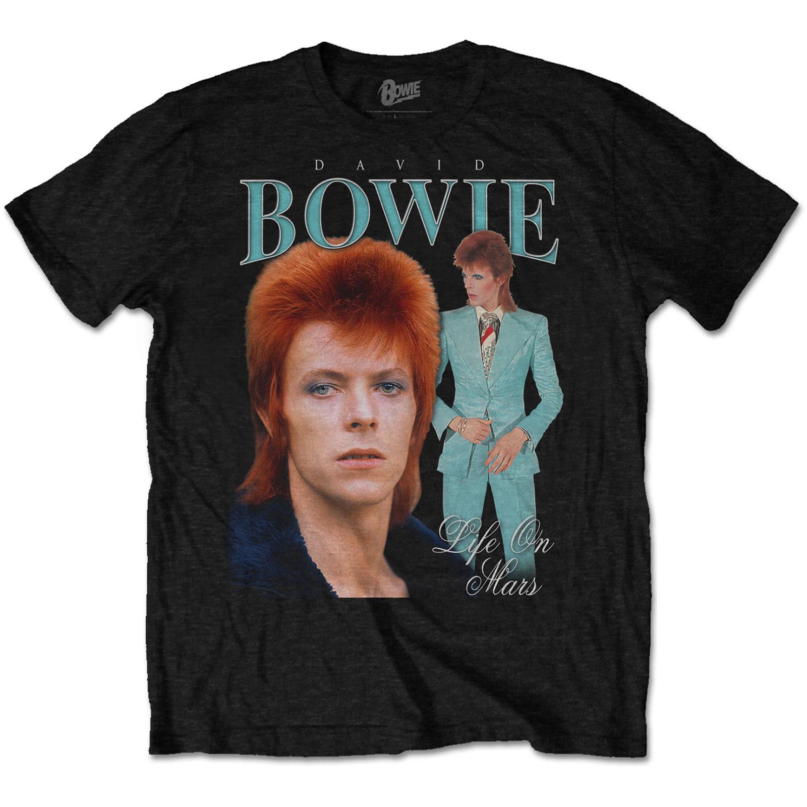 (デヴィッド・ボウイ) David Bowie オフィシャル商品 ユニセックス Life On Mars オマージュ Tシャツ 半袖 トップス 