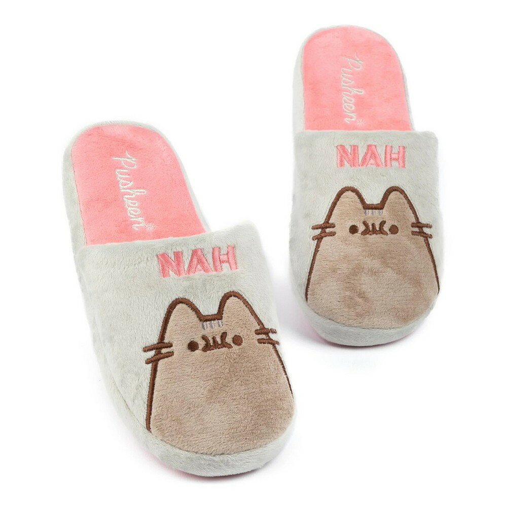 (ねこのプシーン) Pusheen オフィシャル商品 レディース Nah スリッパ 室内履き ルームシューズ 【海外通販】