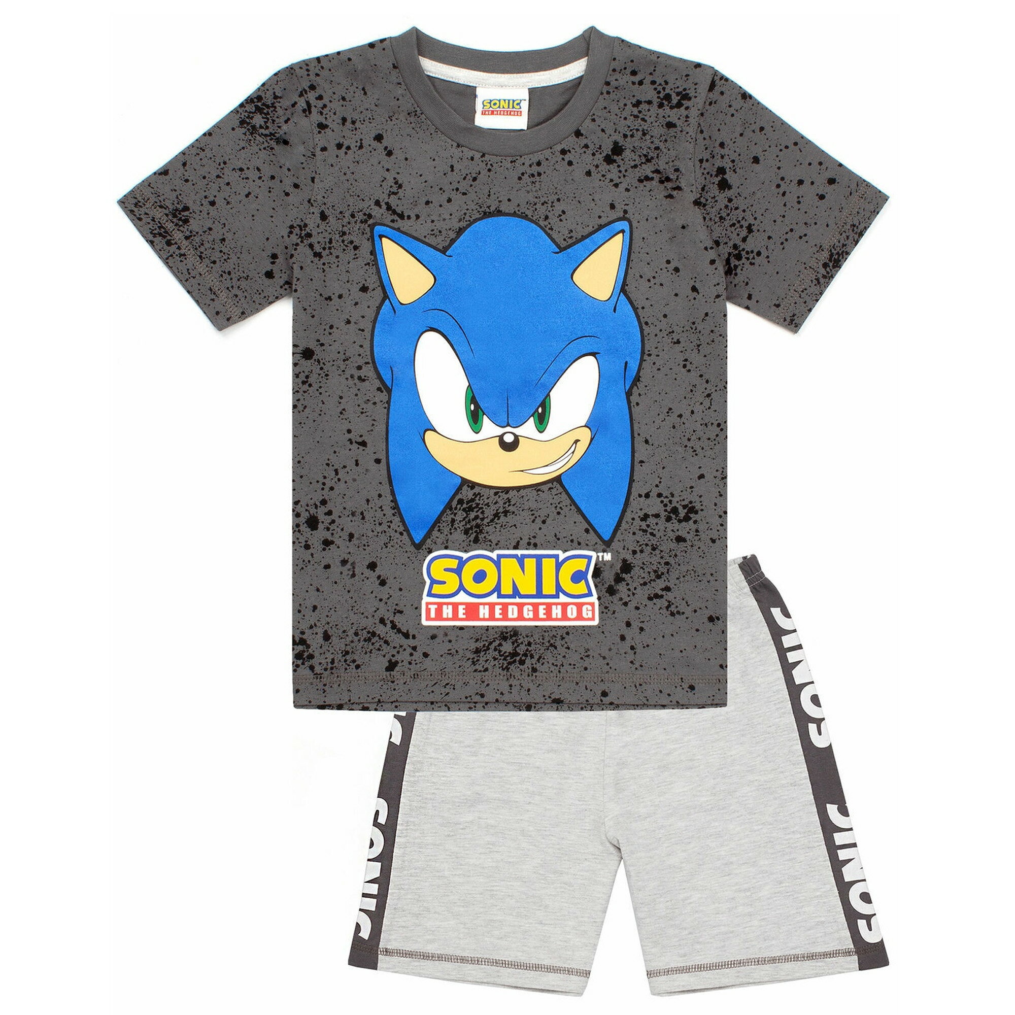 ソニック・ザ・ヘッジホッグ Sonic The Hedgehog オフィシャル商品 キッズ・子供 ボーイズ ゲーミング パジャマ 半袖 半ズボン 上下セット 【海外通販】