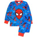 (スパイダーマン) Spider-Man オフィシャル商品 キッズ・子供 フリース パジャマ 長袖 上下セット 【海外通販】