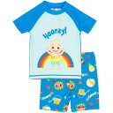 (ココメロン) Cocomelon オフィシャル商品 キッズ・子供 ボーイズ ベイビーJJ スイムスーツ 水着 セット 上下セット 【海外通販】