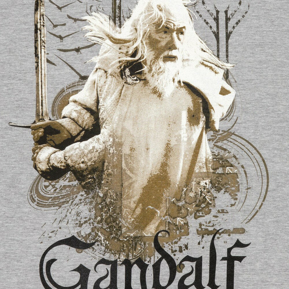 (ロード・オブ・ザ・リング) The Lord Of The Rings オフィシャル商品 メンズ ガンダルフ Tシャツ ヘザー 半袖 トップス 【海外通販】