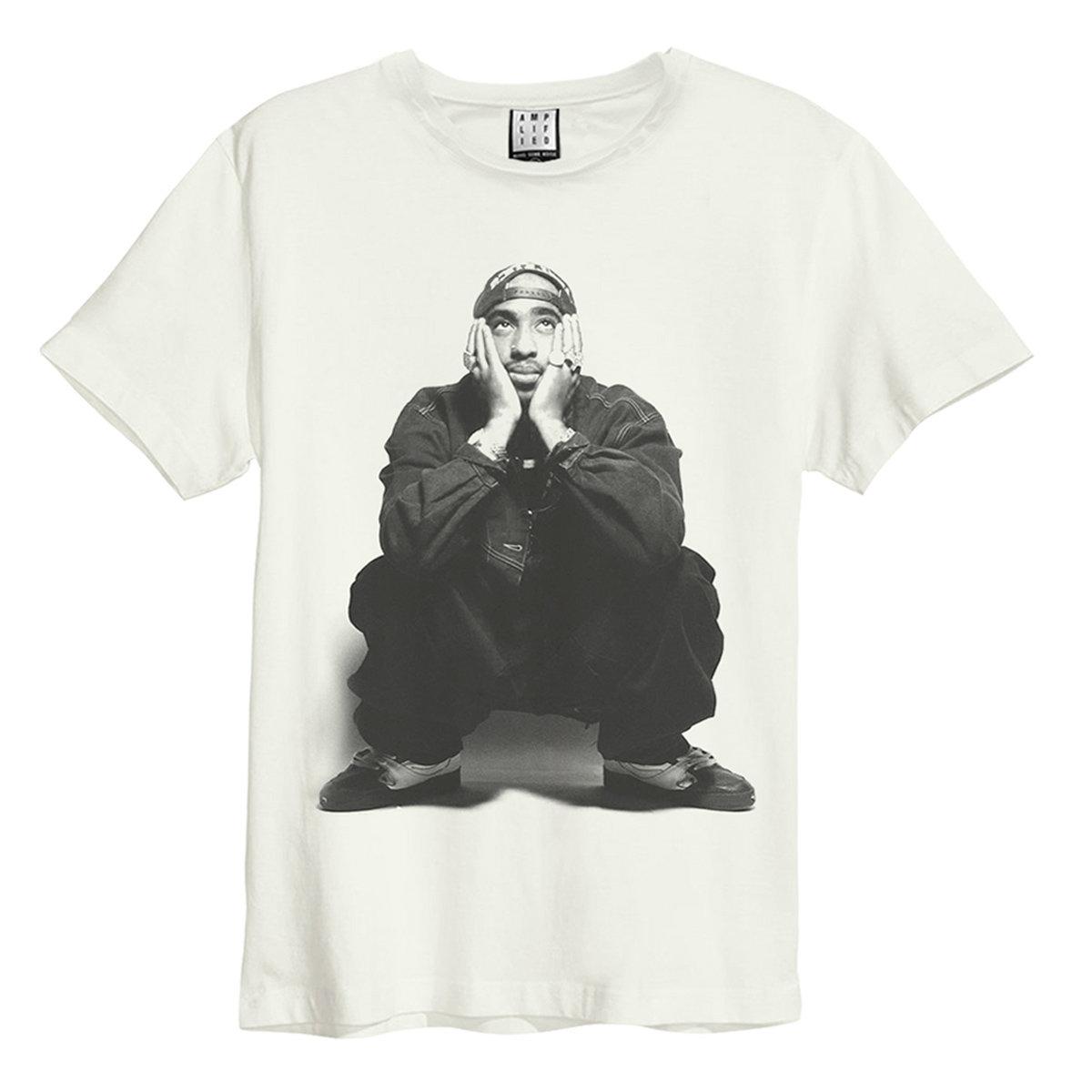 (アンプリファイド) Amplified オフィシャル商品 ユニセックス Tupac Shakur Tシャツ Contemplation 半袖 カットソー トップス 【海外通販】