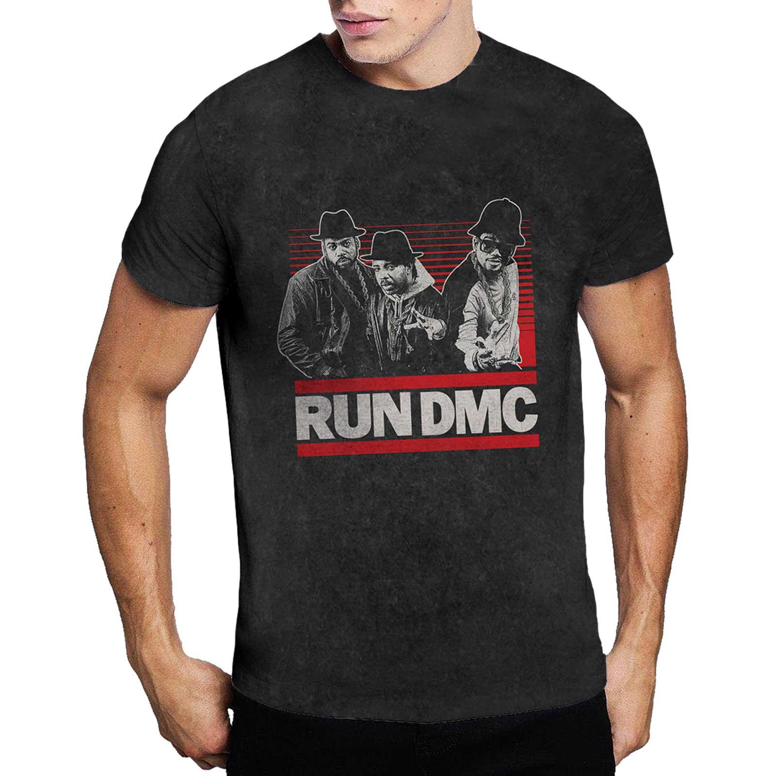 (ラン・ディーエムシー) Run DMC オフィシャル商品 ユニセックス Gradient Bars Tシャツ 半袖 トップス 