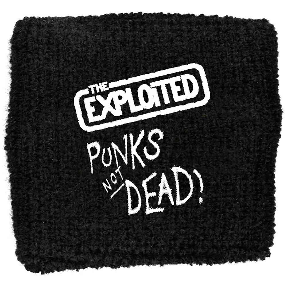 (ジ・エクスプロイテッド) The Exploited オフィシャル商品 ユニセックス Punks Not Dead リストバンド 刺繍 スエットバンド 【海外通販】
