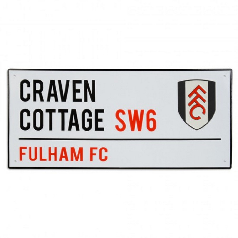 フラム フットボールクラブ Fulham FC オフィシャル商品 ストリートサイン メタルプレート 【海外通販】