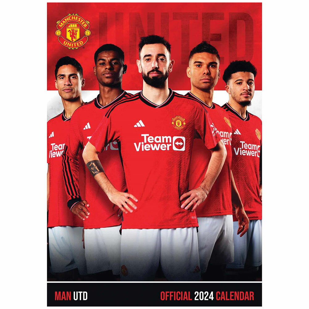 マンチェスターユナイテッド フットボールクラブ Manchester United FC オフィシャル商品 2024 カレンダー A3 ウォールカレンダー 【海外通販】