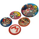 (スーパーマリオブラザーズ) Super Mario オフィシャル商品 バッジセット 缶バッジ (5組セット) 【海外通販】