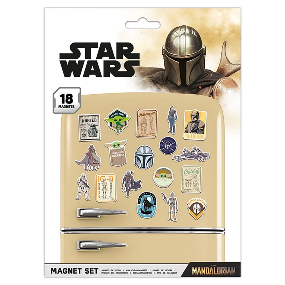 (スター・ウォーズ) Star Wars オフィシャル商品 Mandalorian フリッジマグネット 冷蔵庫 磁石 セット (18ピース) 【海外通販】