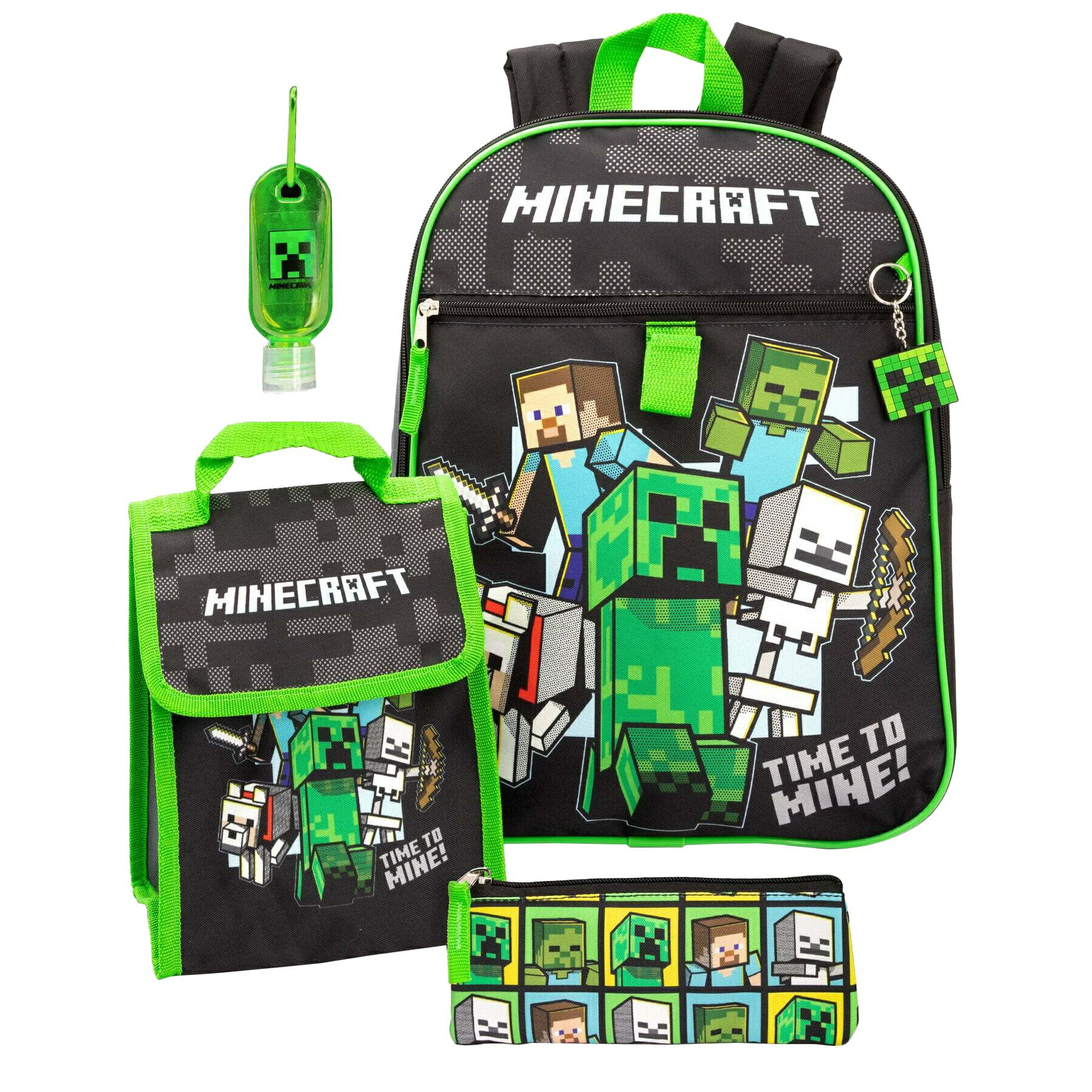 マインクラフト Minecraft オフィシャル商品 キッズ・子供 Time To Mine バックパック リュック かばん セット 5ピース 【海外通販】