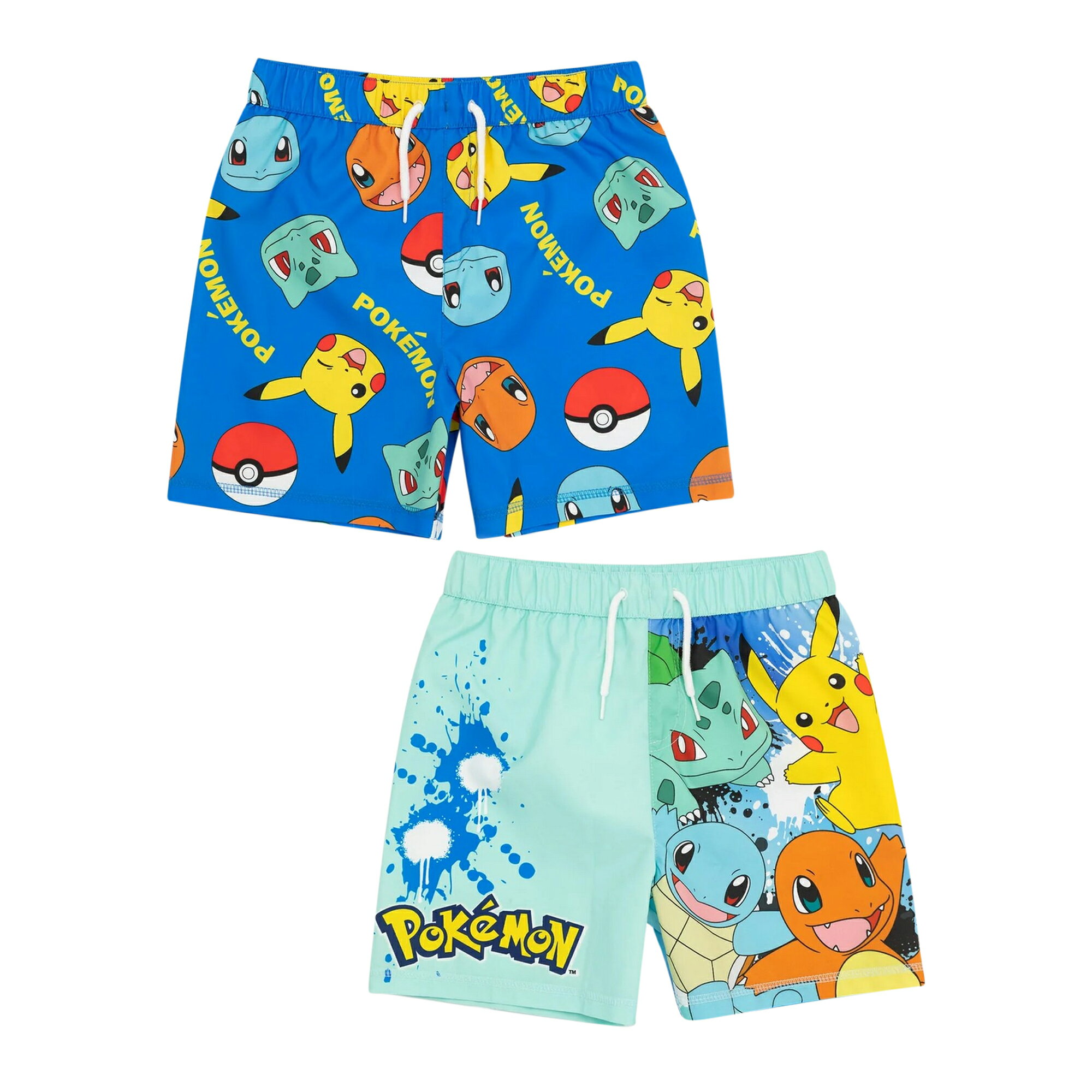 ポケモン Pokemon オフィシャル商品 キッズ・子供 ボーイズ 水着 海パン スイムショーツ セット 2枚組 【海外通販】