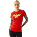 (ワンダーウーマン) Wonder Woman オフィシャル商品 レディース メタリック ロゴ Tシャツ 半袖 トップス 【海外通販】