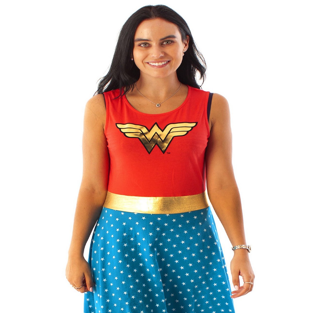 (ワンダーウーマン) Wonder Woman オフィシャル商品 レディース コスチュームドレス 袖なし Tシャツドレス 【海外通販】