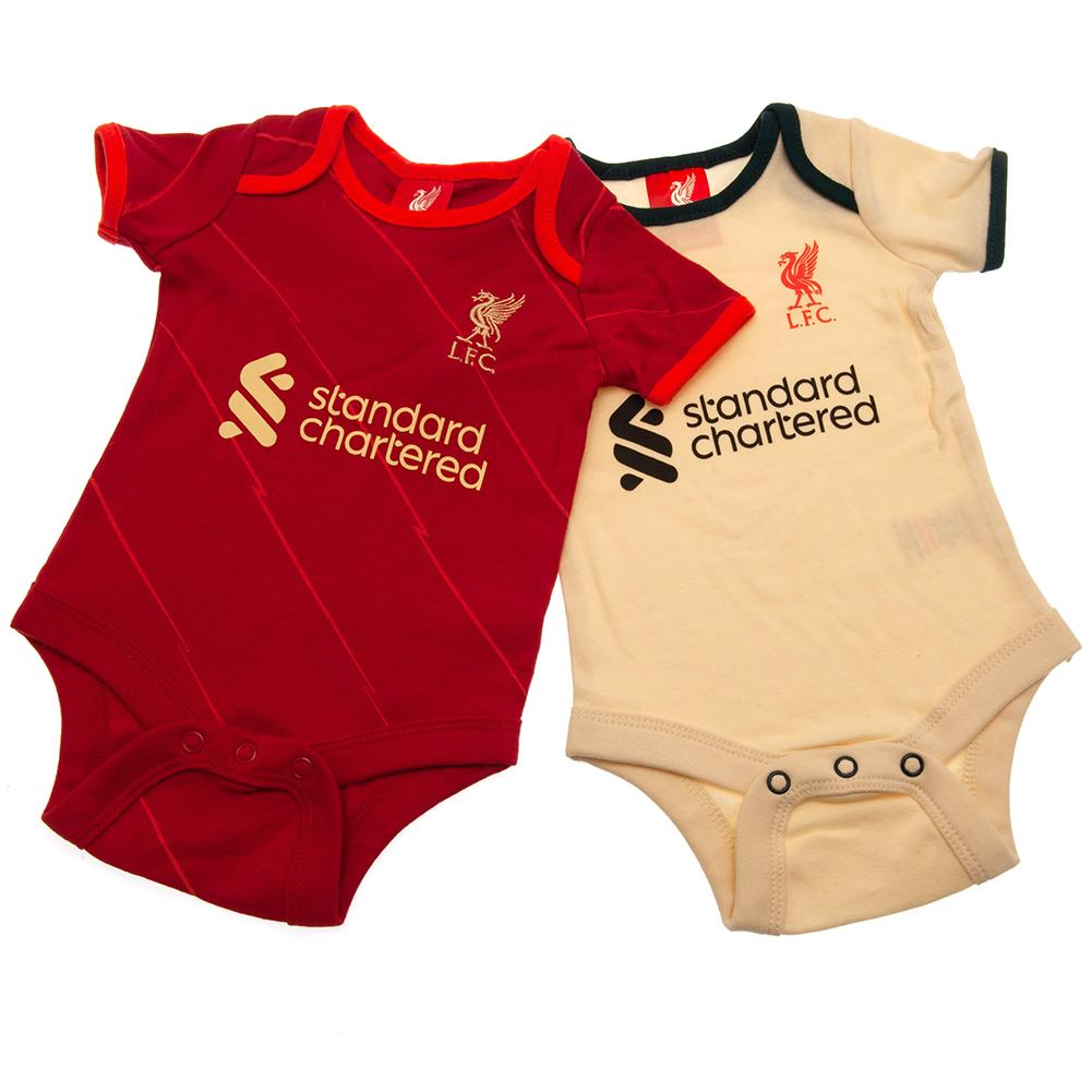 リバプール フットボールクラブ Liverpool FC オフィシャル商品 ベビー 赤ちゃん ボディースーツ ロンパース (2枚組) 【海外通販】