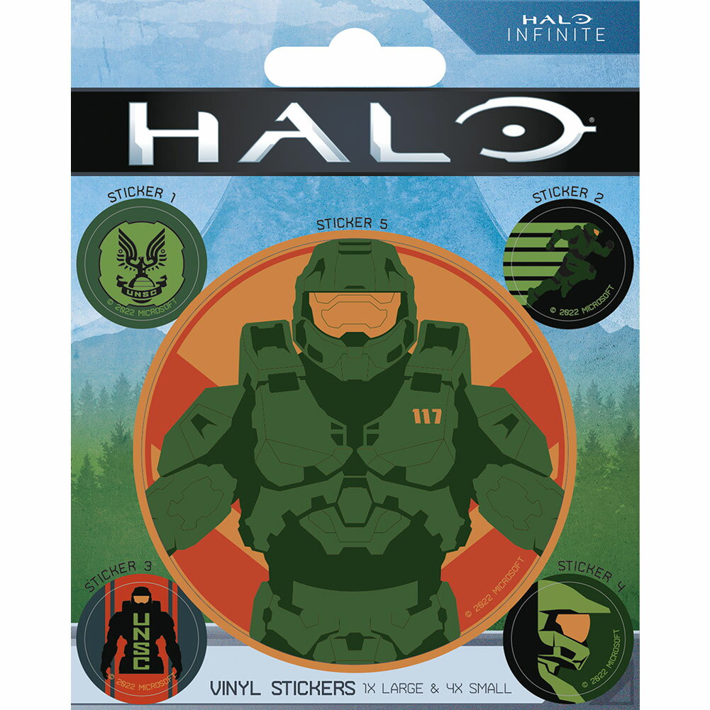 (ヘイロー) Halo オフィシャル商品 Master Chief シール ステッカーセット (5ピース) 【海外通販】