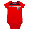 イングランド フットボール アソシエーション England FA オフィシャル商品 ベビー 赤ちゃん レトロ ボディースーツ 半袖 ロンパース 【海外通販】