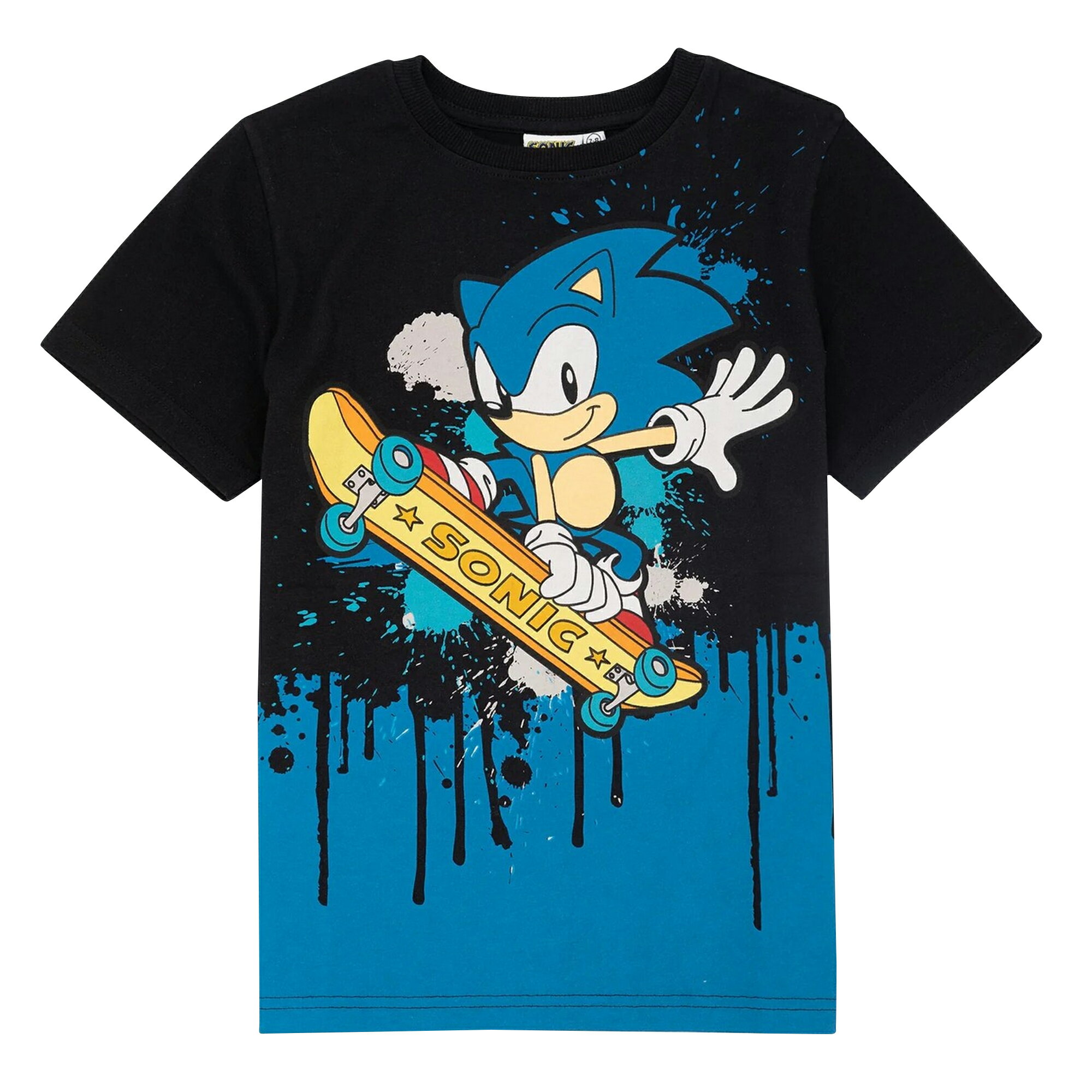 (ソニック ザ ヘッジホッグ) Sonic The Hedgehog オフィシャル商品 キッズ 子供 スケートボード Tシャツ 半袖 トップス カットソー 【海外通販】
