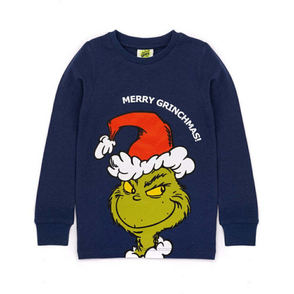 (グリンチ) The Grinch オフィシャル商品 キッズ 子供 クリスマス パジャマ 長袖 スリムフィット 上下セット 【海外通販】