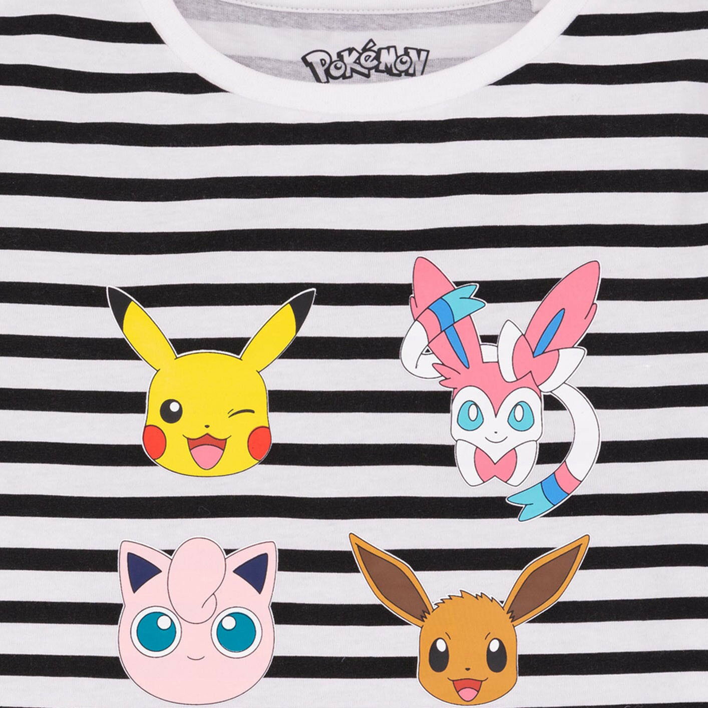 ポケモン Pokemon オフィシャル商品 キッズ・子供 ガールズ ストライプ Tシャツ 半袖 トップス 【海外通販】