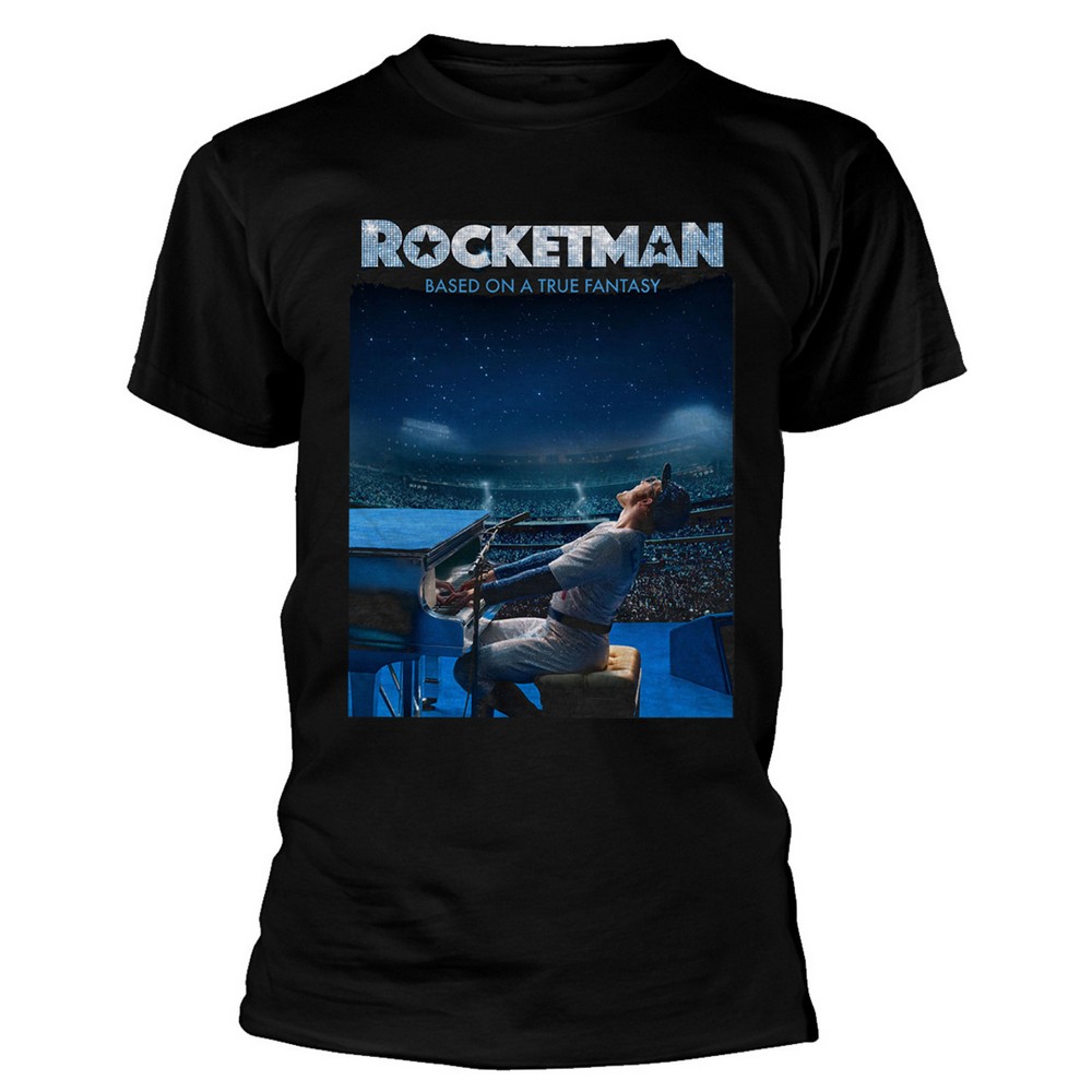 (エルトン・ジョン) Elton John オフィシャル商品 ユニセックス Rocketman Based On A True Fantasy Tシャツ コットン 半袖 トップス 【海外通販】