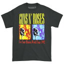 (ガンズ・アンド・ローゼズ) GuNs N Roses オフィシャル商品 ユニセックス Use Your Illusion World Tour Tシャツ バッ...