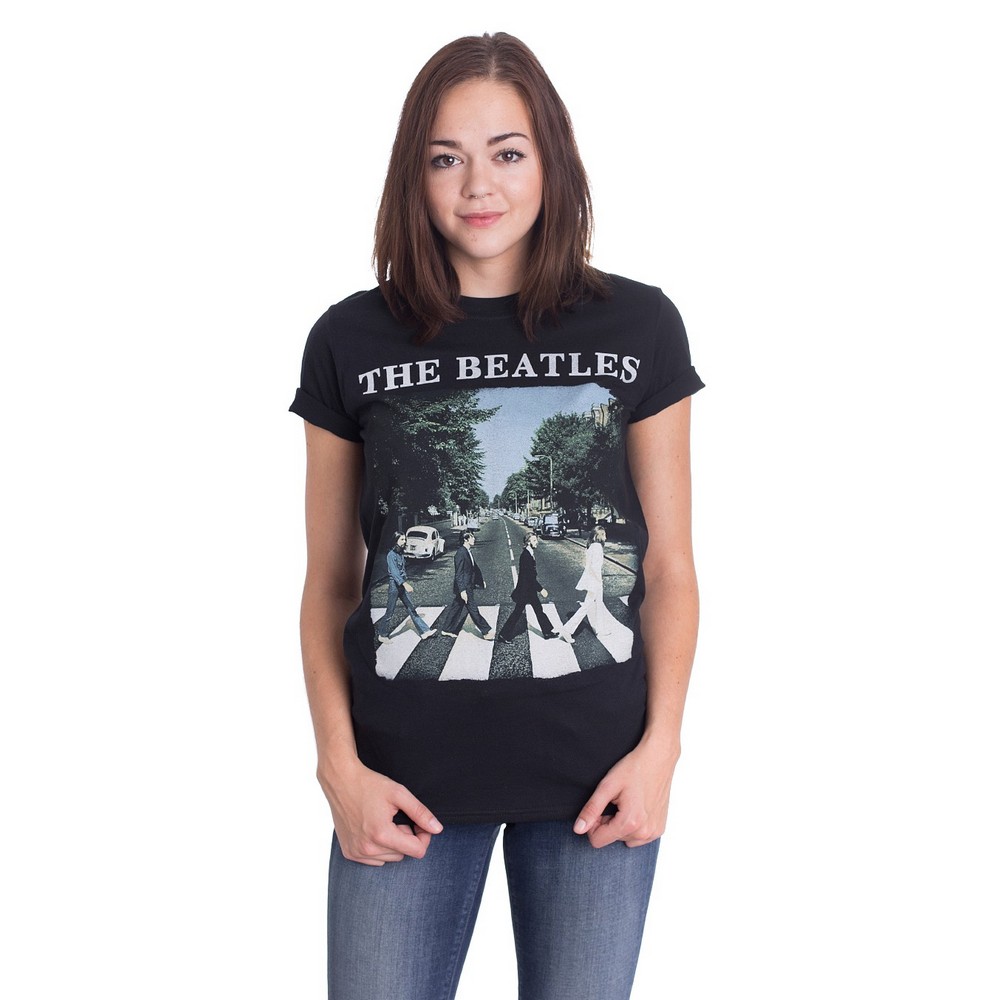 (ビートルズ) The Beatles オフィシャル商品 レディース Abbey Road ロゴ Tシャツ 半袖 トップス 【海外通販】