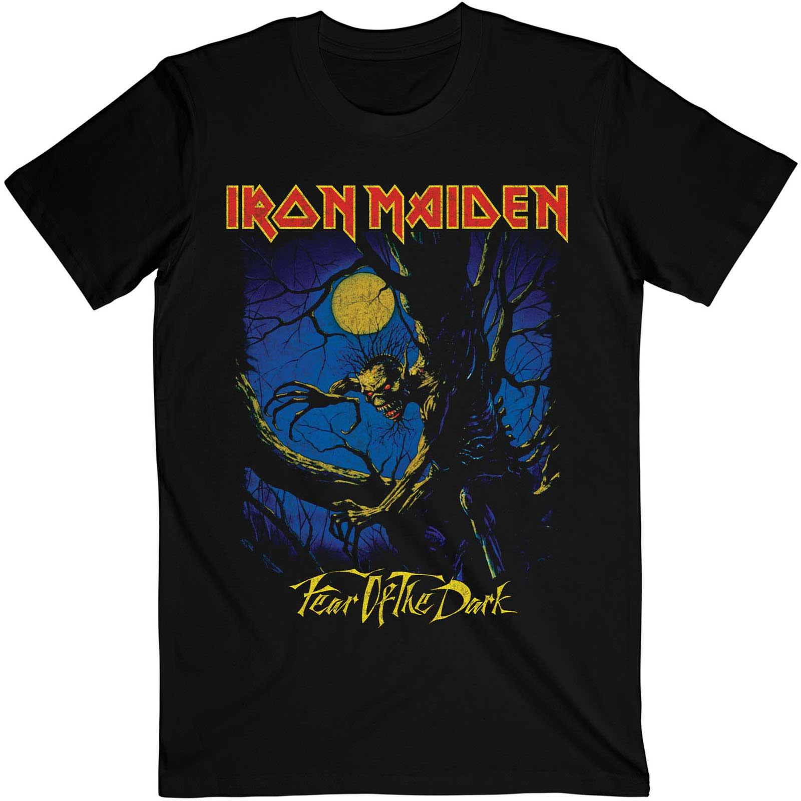 (アイアン・メイデン) Iron Maiden オフィシャル商品 ユニセックス Fear Of The Dark Tシャツ サークル 月光 半袖 トップス 【海外通販】