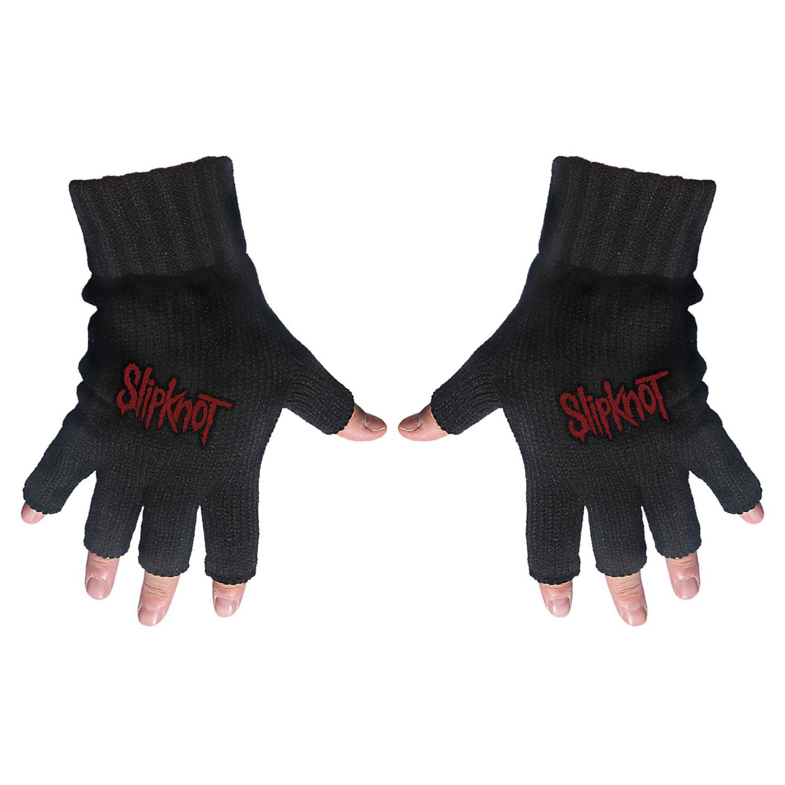 (スリップノット) Slipknot オフィシャル商品 ユニセックス ロゴ 手袋 フィンガーレス グローブ 【海外通販】