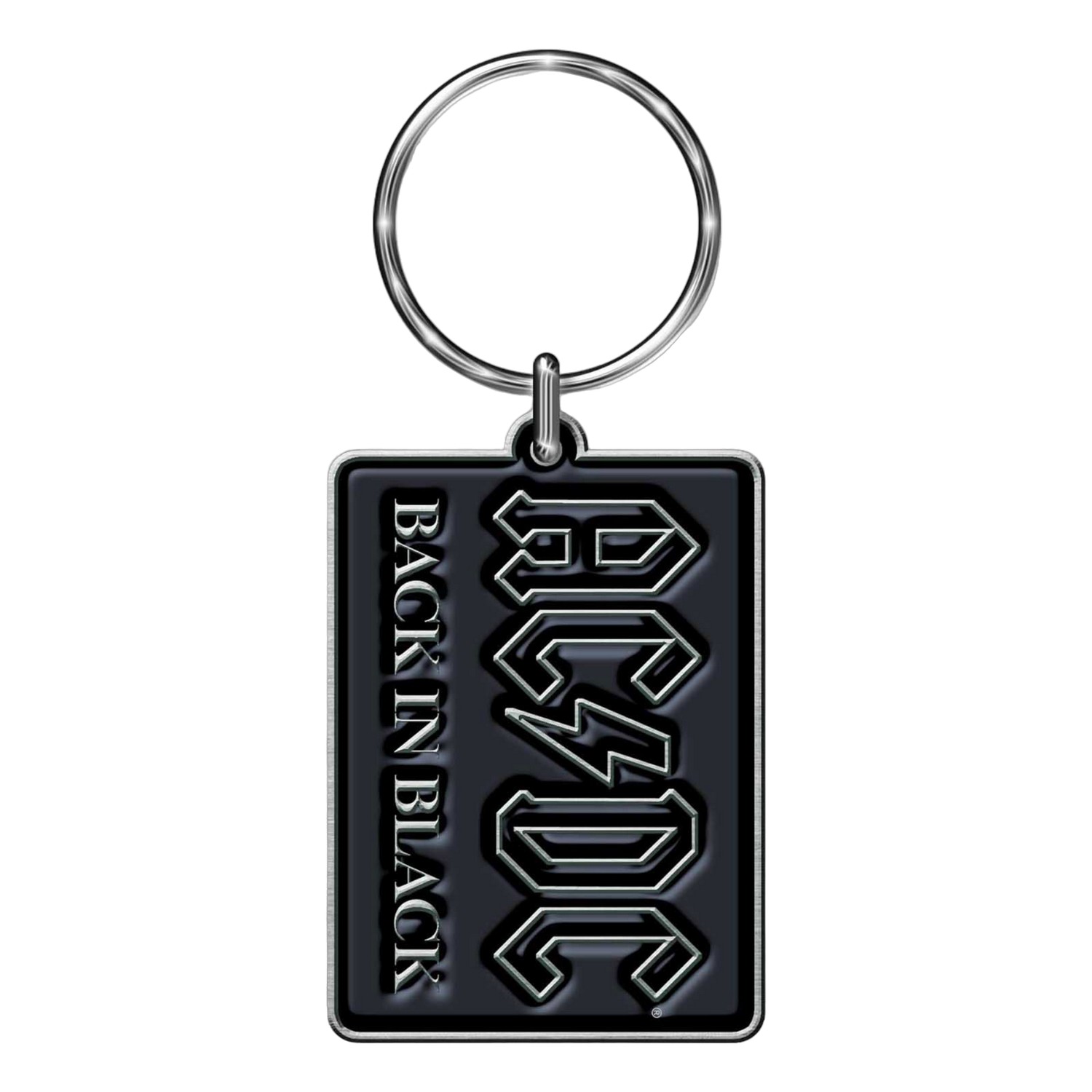 (エーシー・ディーシー) AC/DC オフィシャル商品 Back In Black キーリング キーホルダー 【海外通販】
