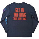 (ガンズ・アンド・ローゼズ) Guns N Roses オフィシャル商品 ユニセックス Get In The Ring Tour 1991-1992 Tシャツ 長袖 トップス 