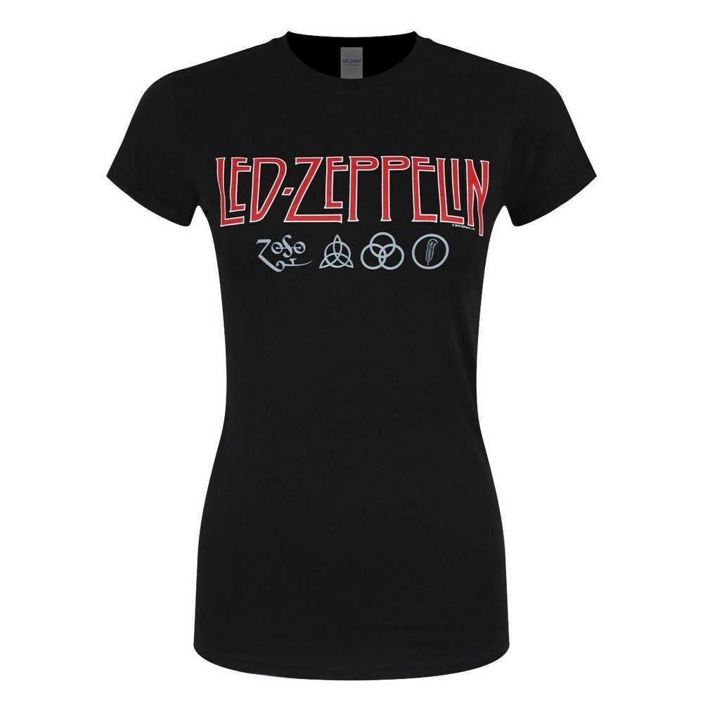 楽天Pertemba Japan（レッド・ツェッペリン） Led Zeppelin オフィシャル商品 レディース シンボル Tシャツ ロゴ 半袖 トップス 【海外通販】