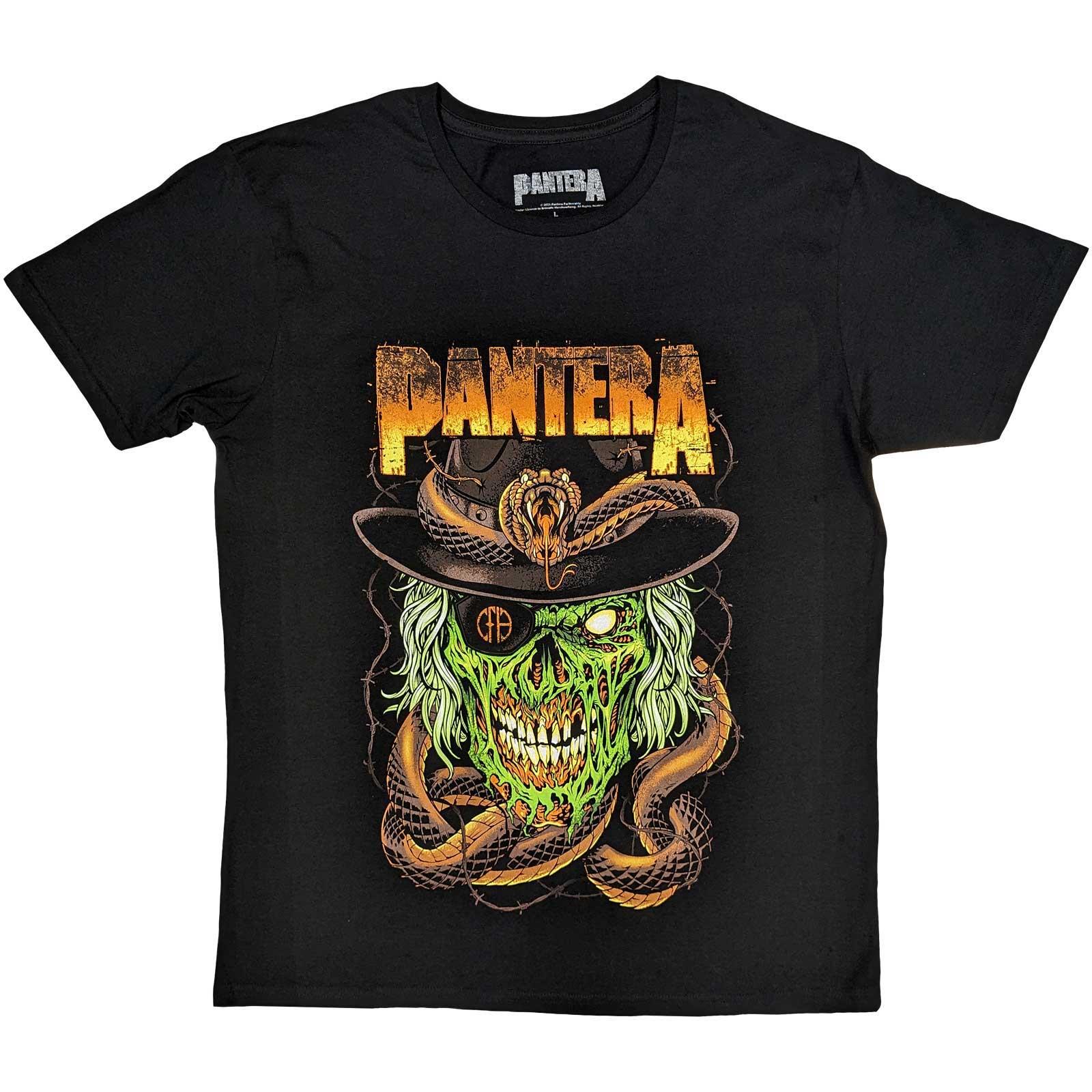 (パンテラ) Pantera オフィシャル商品 ユニセックス Skull & Snake Tシャツ コットン 半袖 トップス 【海外通販】