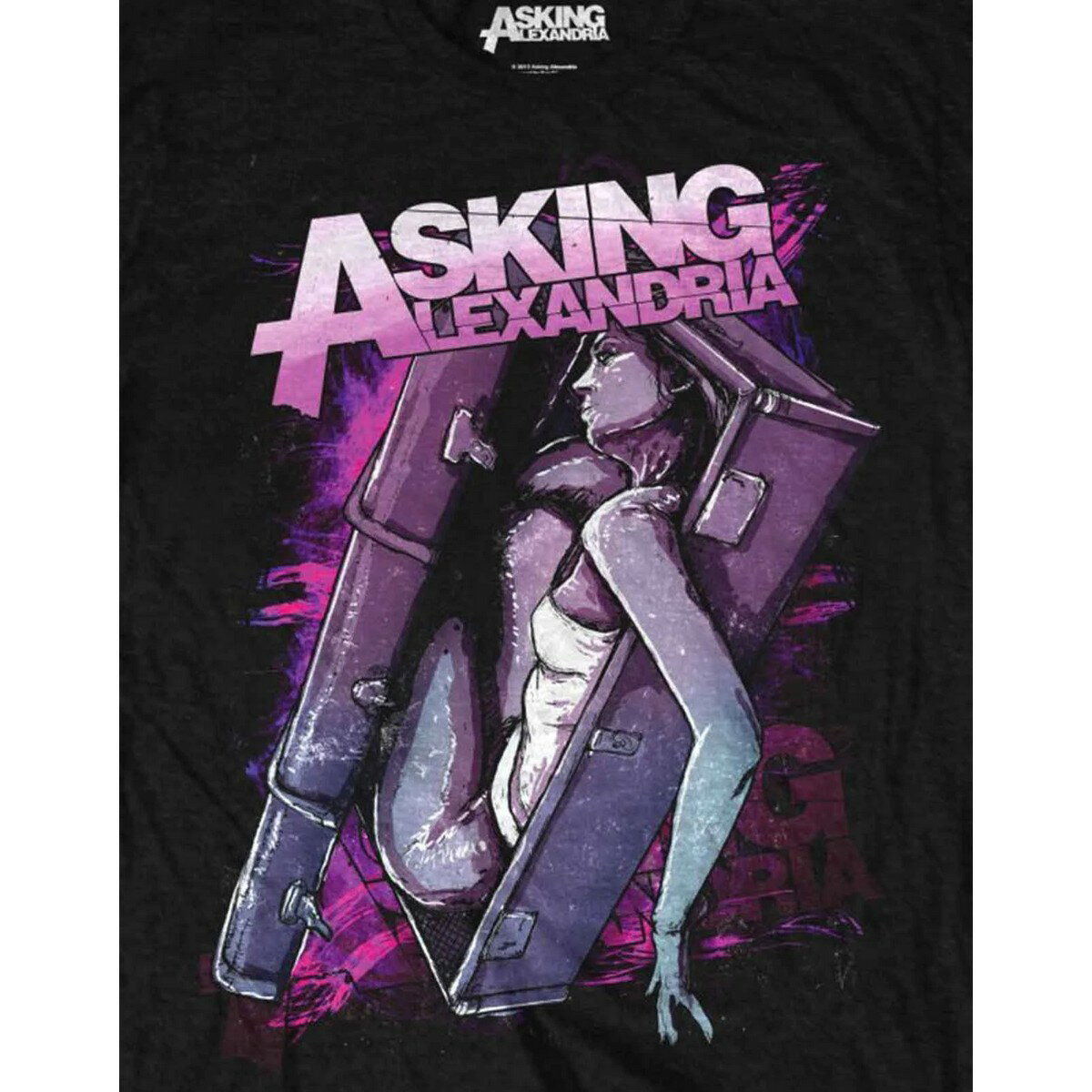 (アスキング アレクサンドリア) Asking Alexandria オフィシャル商品 ユニセックス Coffin Girl Tシャツ コットン 半袖 トップス 【海外通販】