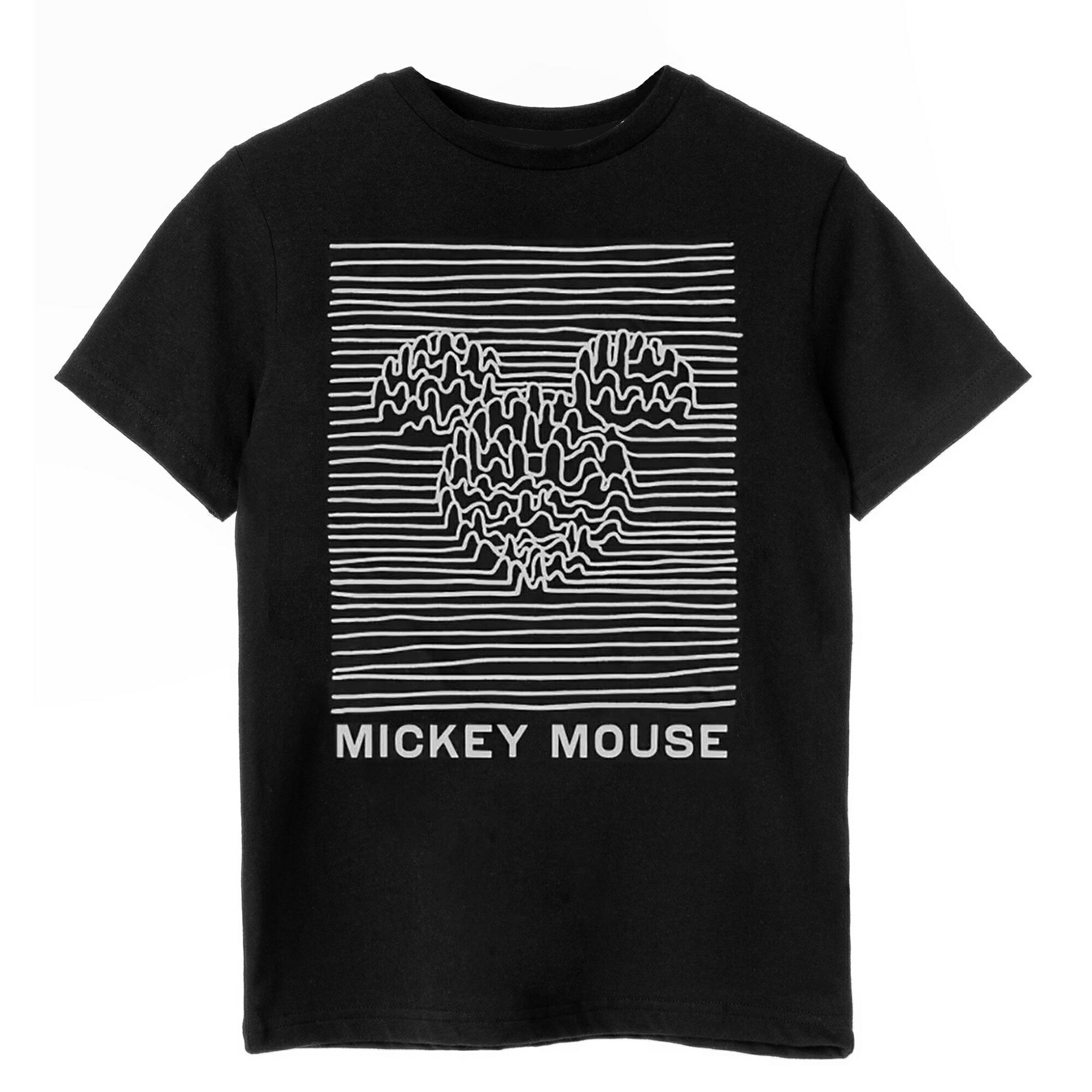 Character - (ディズニー) Disney オフィシャル商品 ユニセックス Unknown Pleasures Tシャツ ミッキーマウス コットン 半袖 トップス 【海外通販】