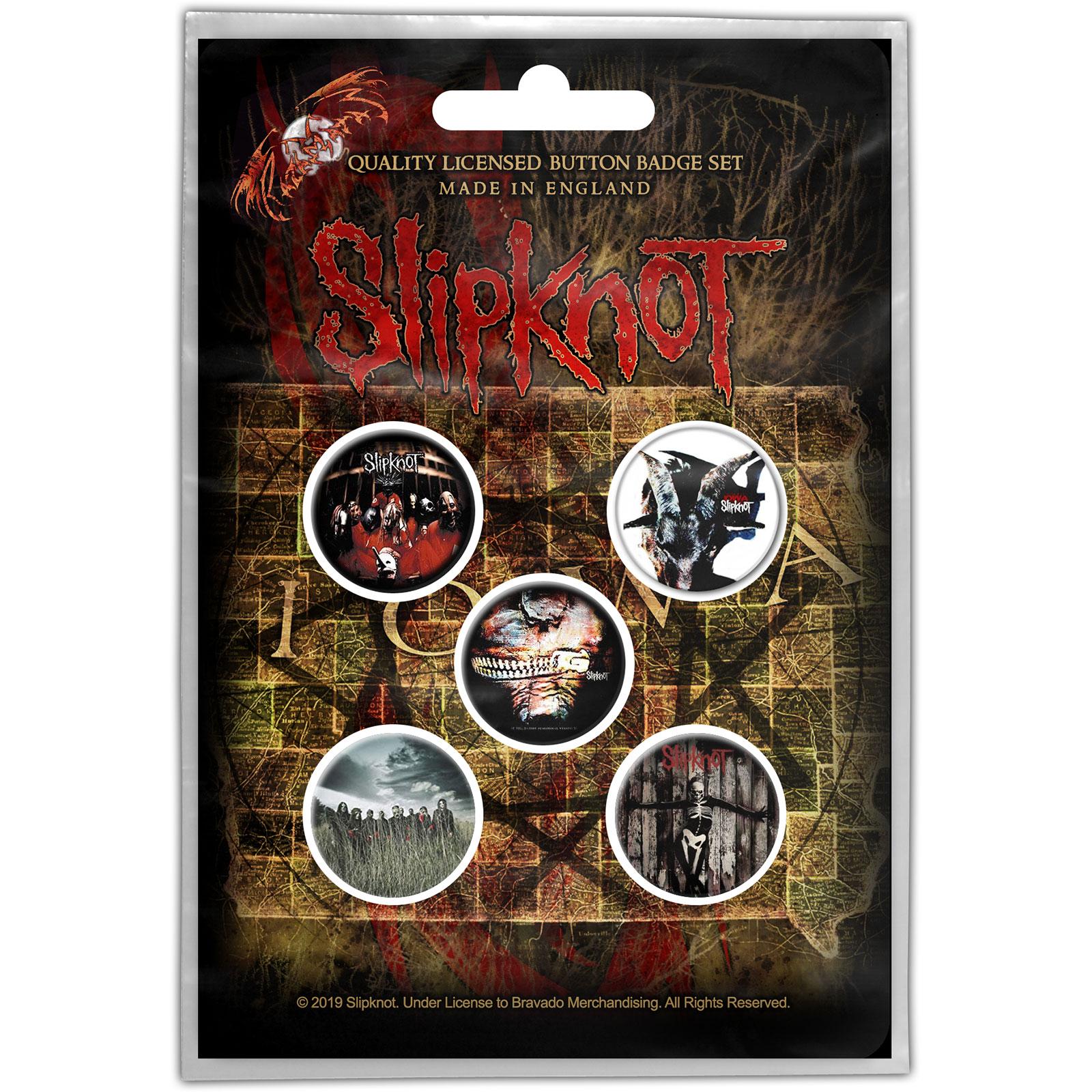 (スリップノット) Slipknot オフィシャル商品 Albums バッジ セット (5個組) 【海外通販】