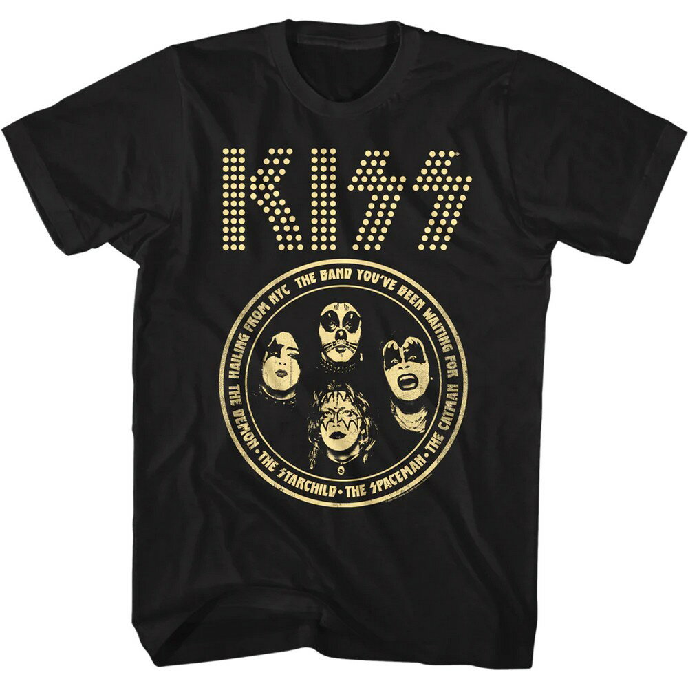 (キッス) Kiss オフィシャル商品 ユニセックス Circle Tシャツ コットン 半袖 トップス 【海外通販】