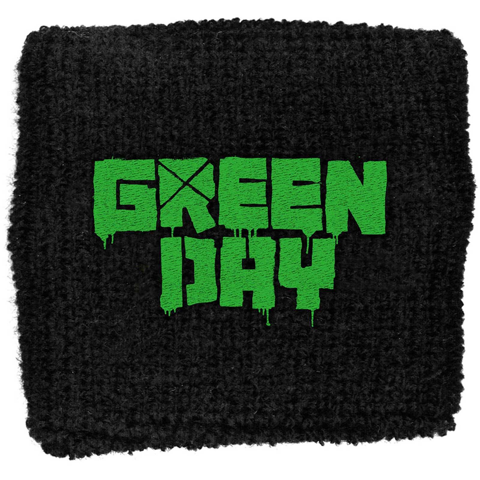 (グリーン・デイ) Green Day オフィシャル商品 ユニセックス ロゴ 布地 リストバンド スエットバンド ..