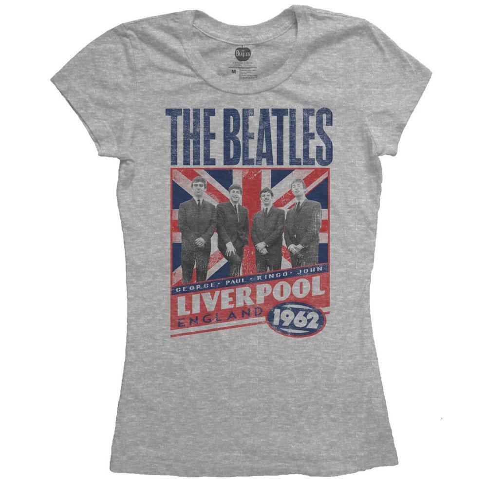 (ビートルズ) The Beatles オフィシャル商品 レディース Liverpool England 1962 Tシャツ 半袖 トップス 【海外通販】