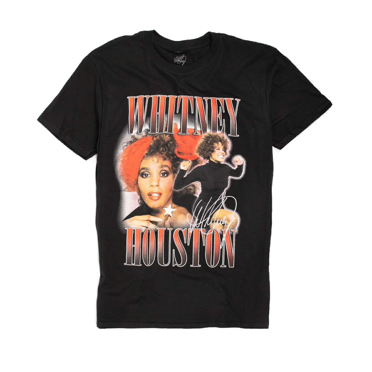 (ホイットニー・ヒューストン) Whitney Houston オフィシャル商品 ユニセックス 90s Homage Tシャツ コットン 半袖 トップス 【海外通販】