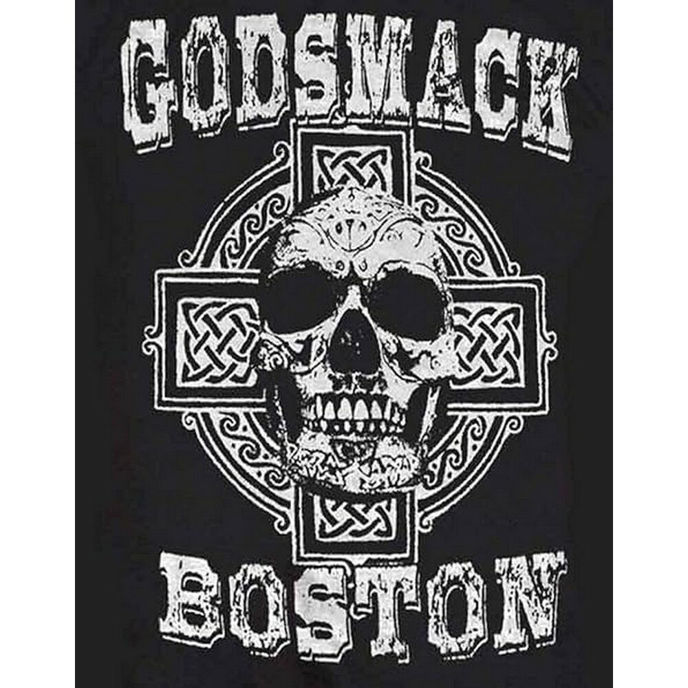 (ゴッドスマック) Godsmack オフィシャル商品 ユニセックス Boston スカル Tシャツ コットン 半袖 トップス 【海外通販】