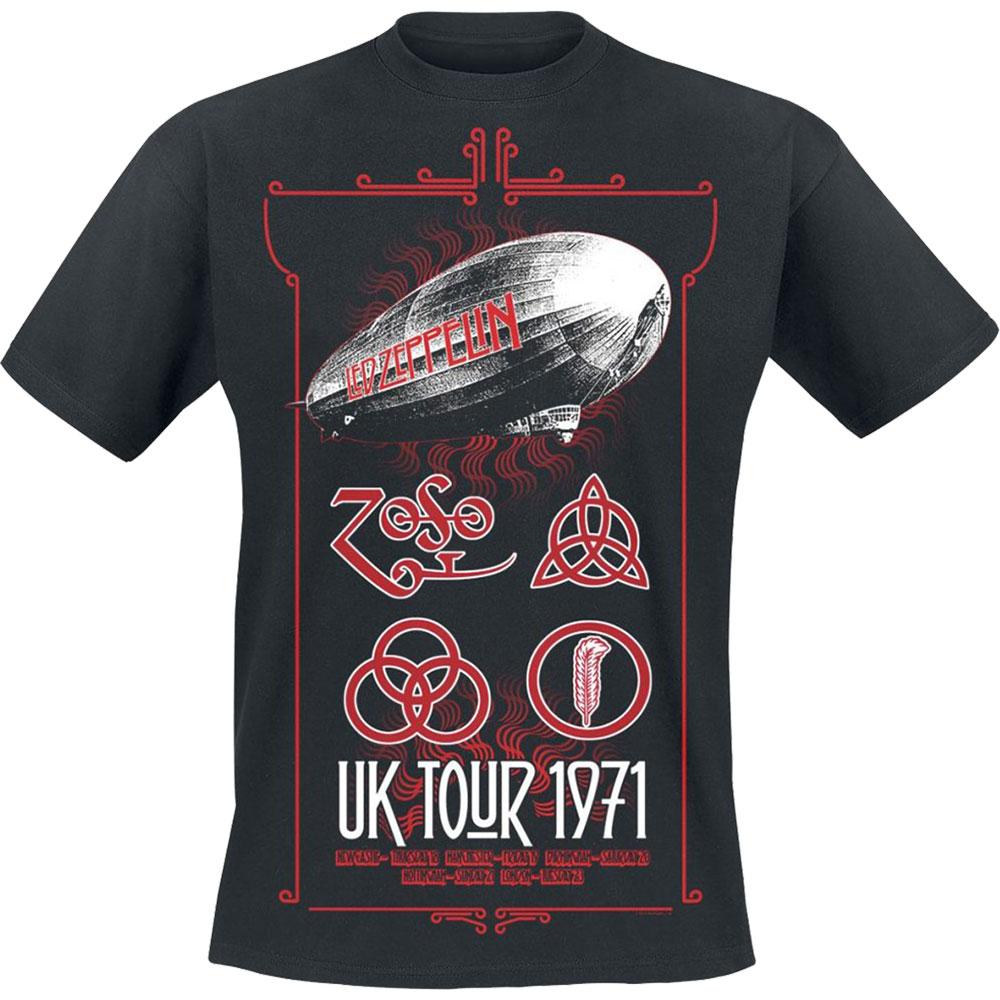 楽天Pertemba Japan（レッド・ツェッペリン） Led Zeppelin オフィシャル商品 ユニセックス UK Tour '71 Tシャツ 半袖 トップス 【海外通販】