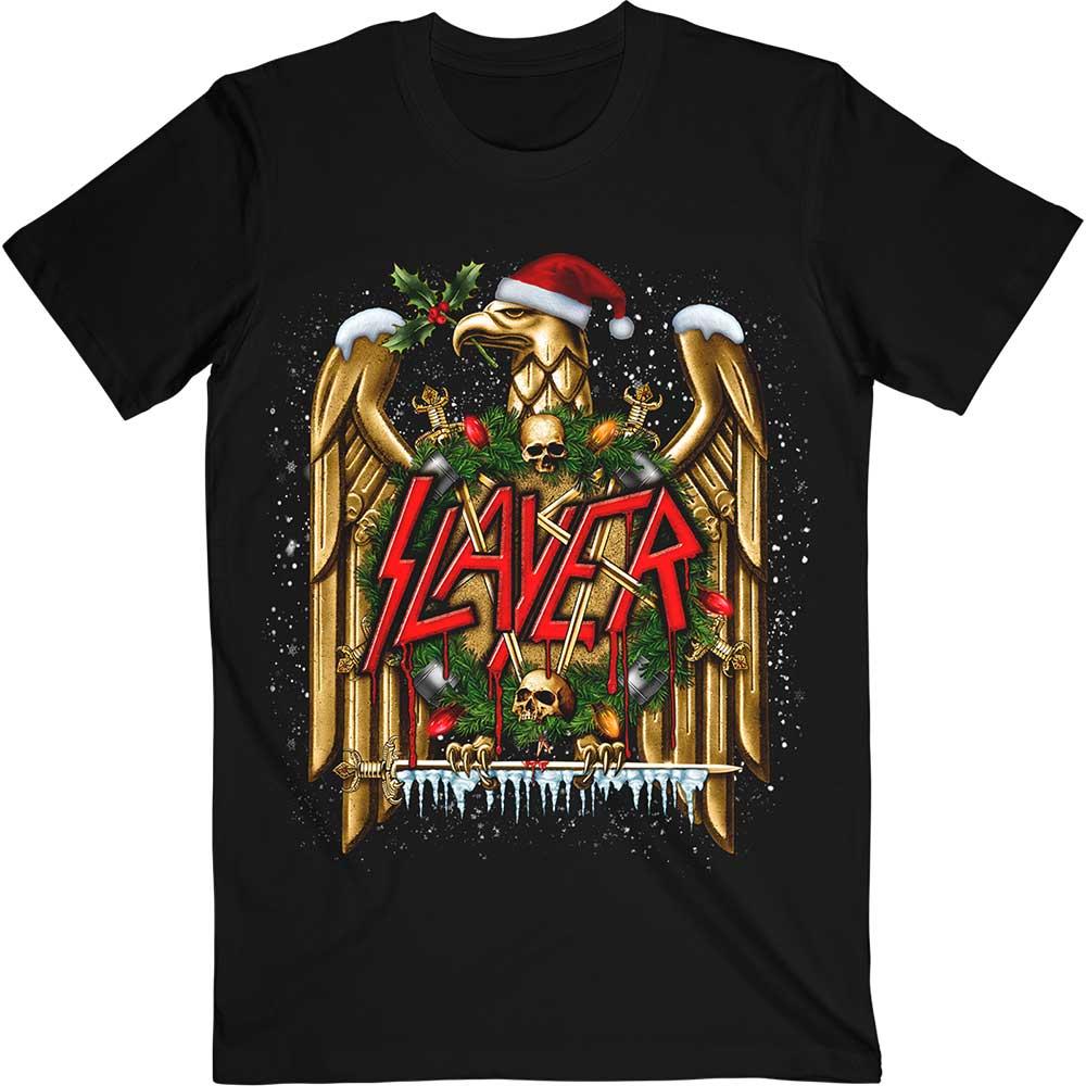 (スレイヤー) Slayer オフィシャル商品 ユニセックス Holiday Eagle Tシャツ クリスマス 半袖 トップス 【海外通販】