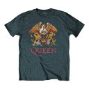 (クイーン) Queen オフィシャル商品 ユニセックス Classic クレスト Tシャツ 半袖 トップス 【海外通販】