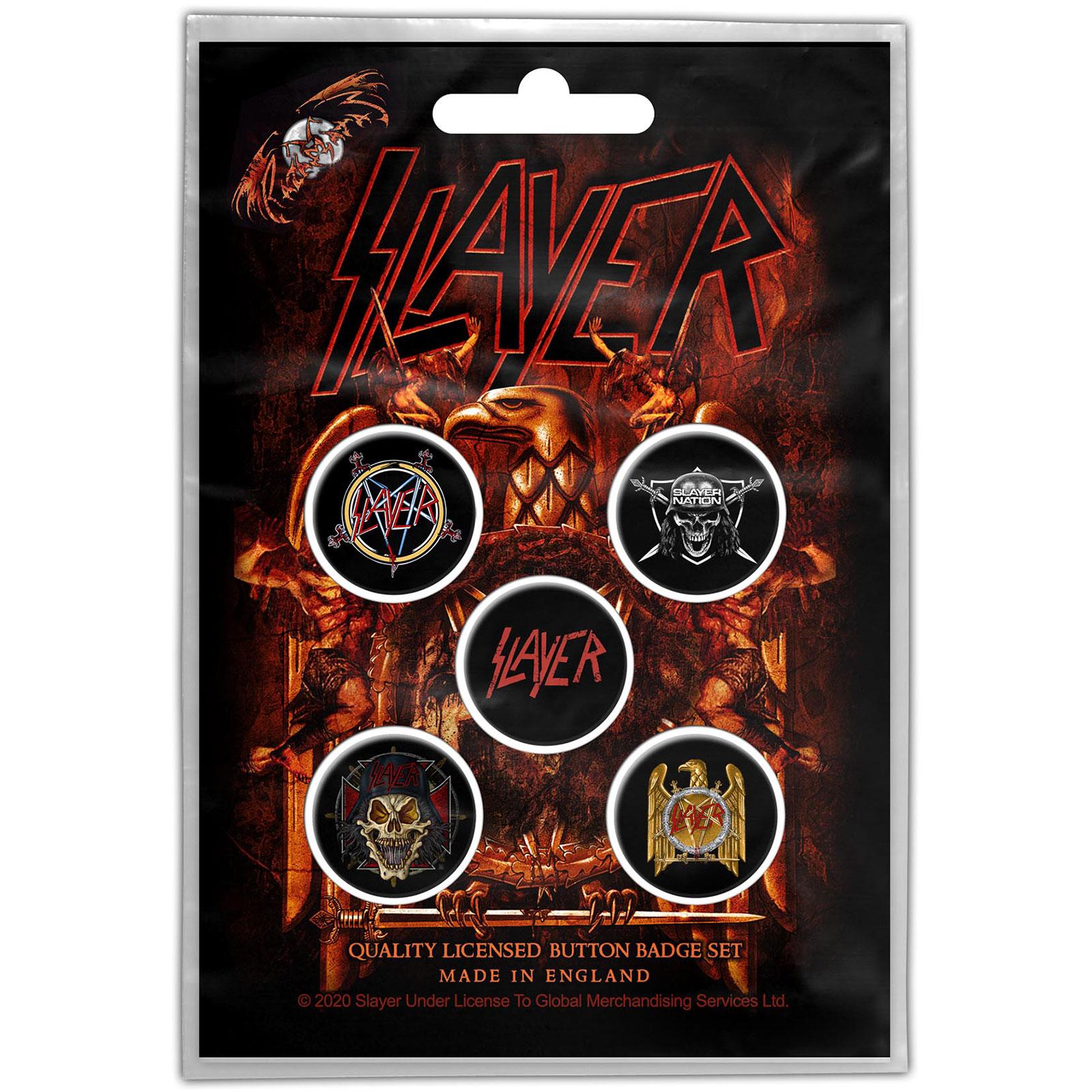 (スレイヤー) Slayer オフィシャル商品 Eagle バッジ セット (5個組) 【海外通販】