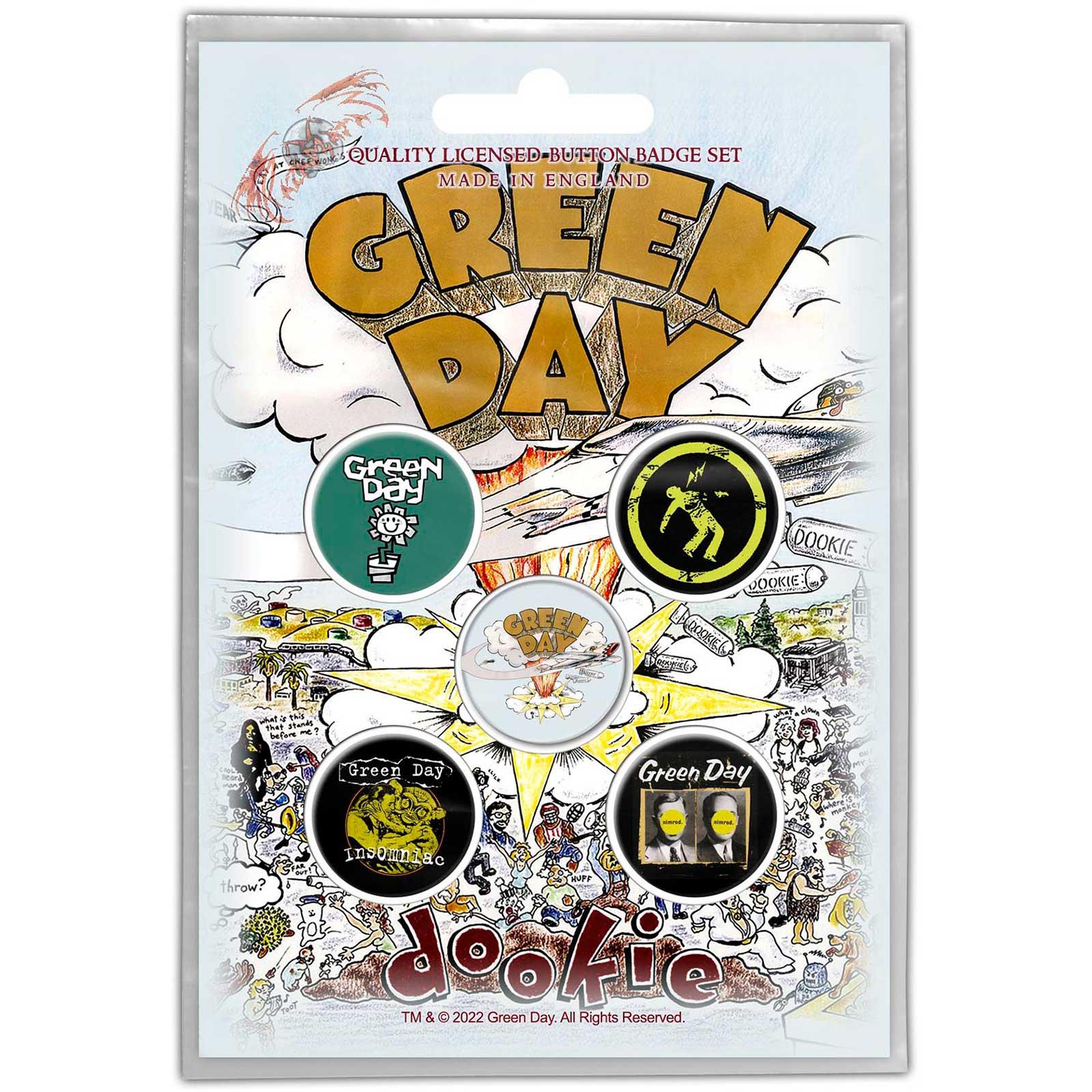 (グリーン・デイ) Green Day オフィシャル商品 Dookie バッジ セット (5個組) 【海外通販】