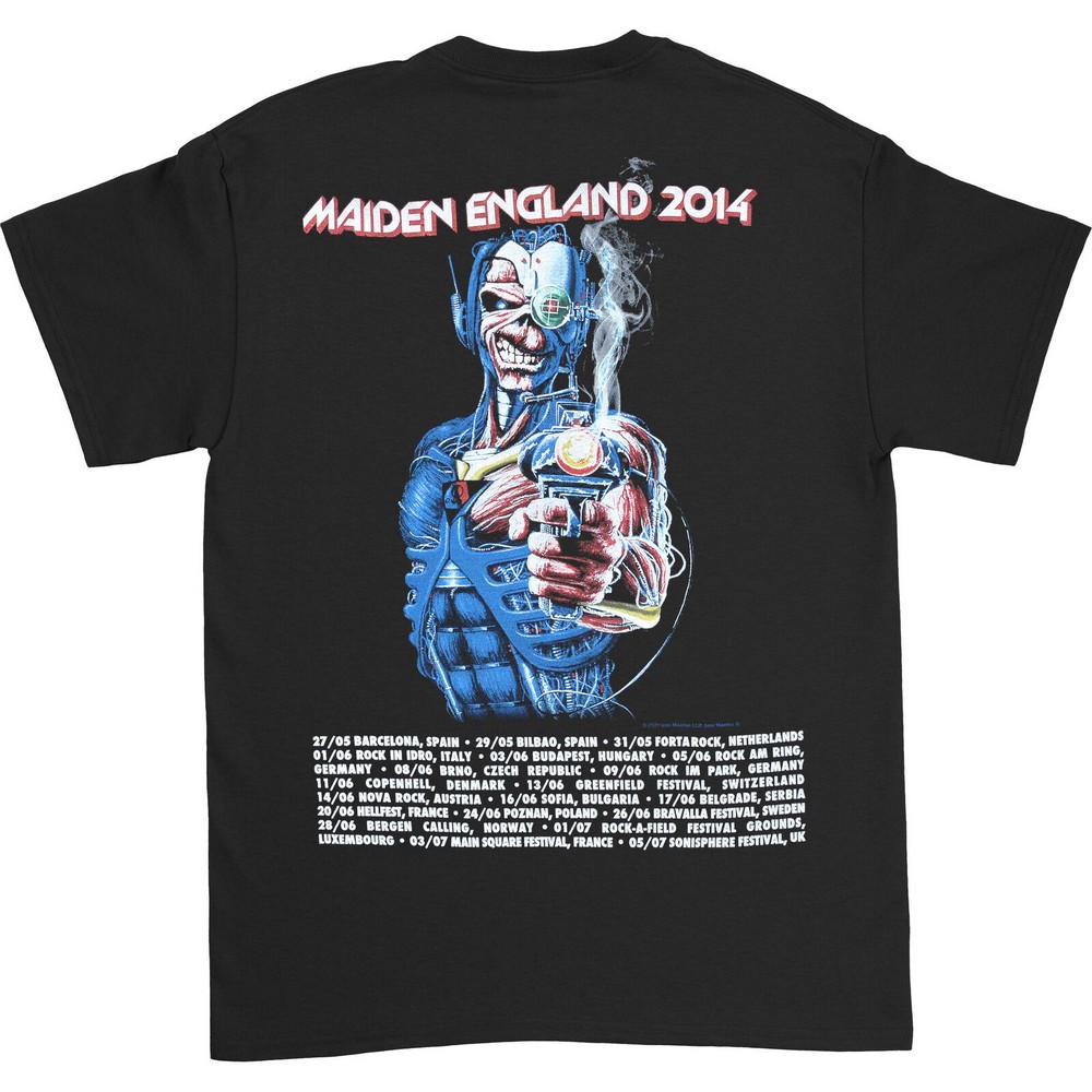 (アイアン・メイデン) Iron Maiden オフィシャル商品 ユニセックス England 2014 Tour Tシャツ 半袖 トップス 【海外通販】