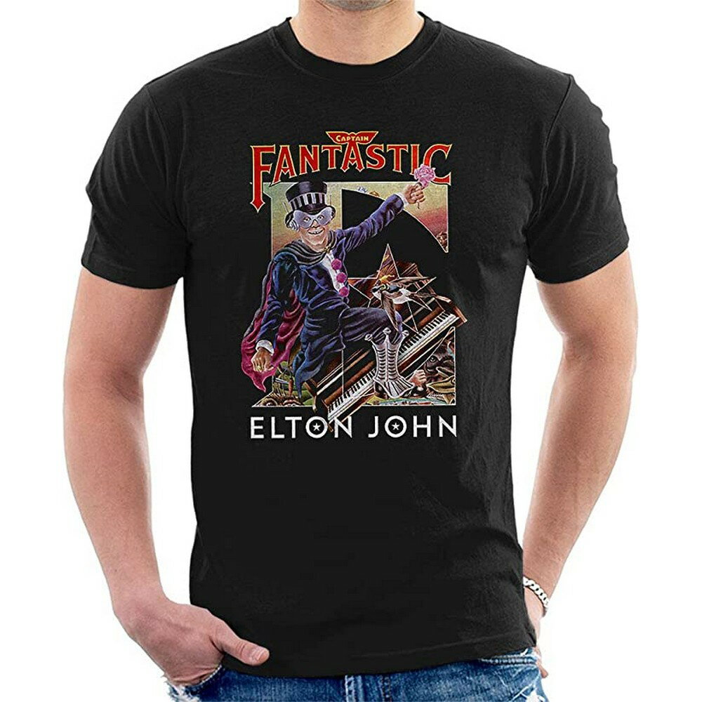 (エルトン・ジョン) Elton John オフィシャル商品 ユニセックス Captain Fantastic Tシャツ 半袖 トップス 【海外通販】