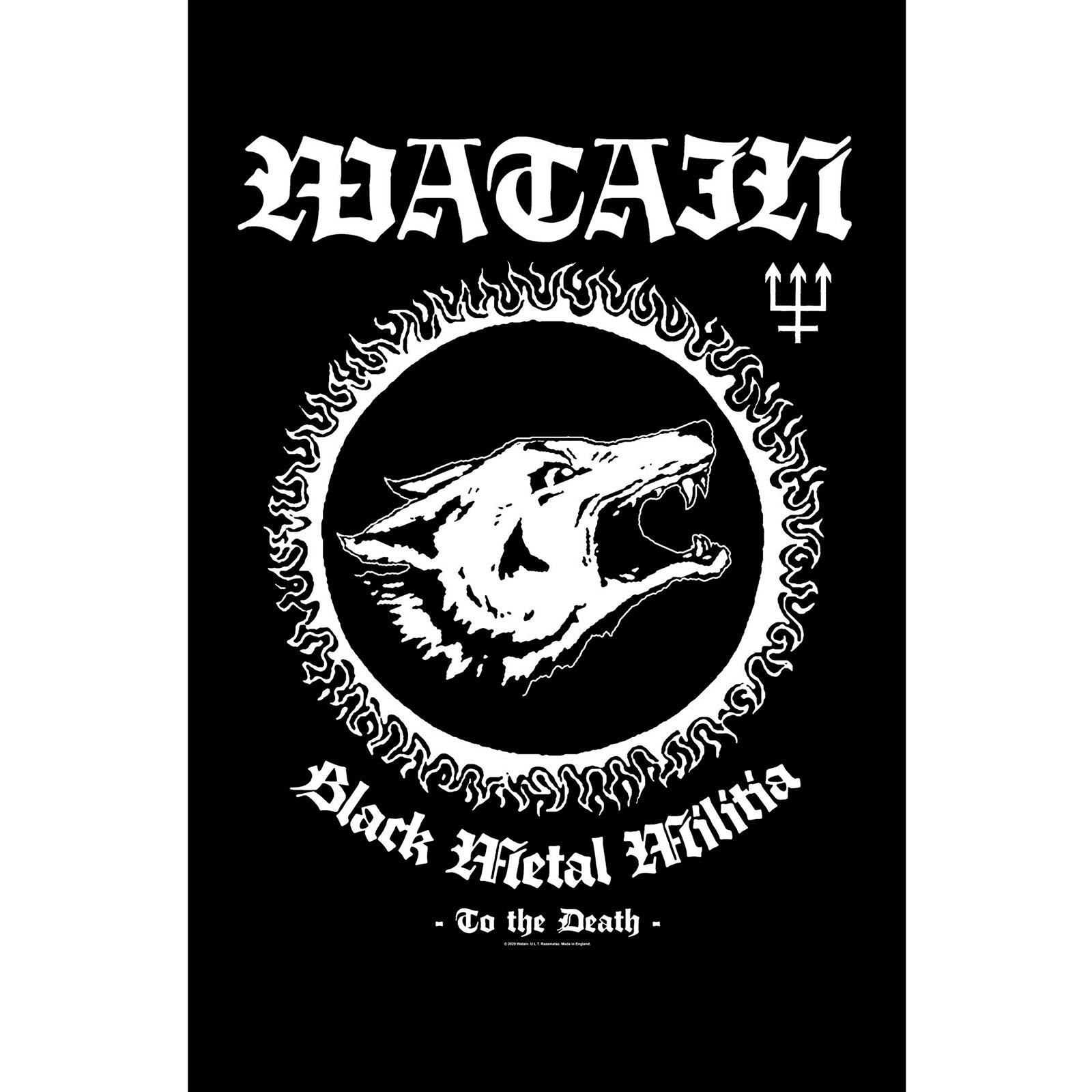 (ヴァーテイン) Watain オフィシャル商品 Black Metal Militia テキスタイルポスター 布製 ポスター 【海外通販】