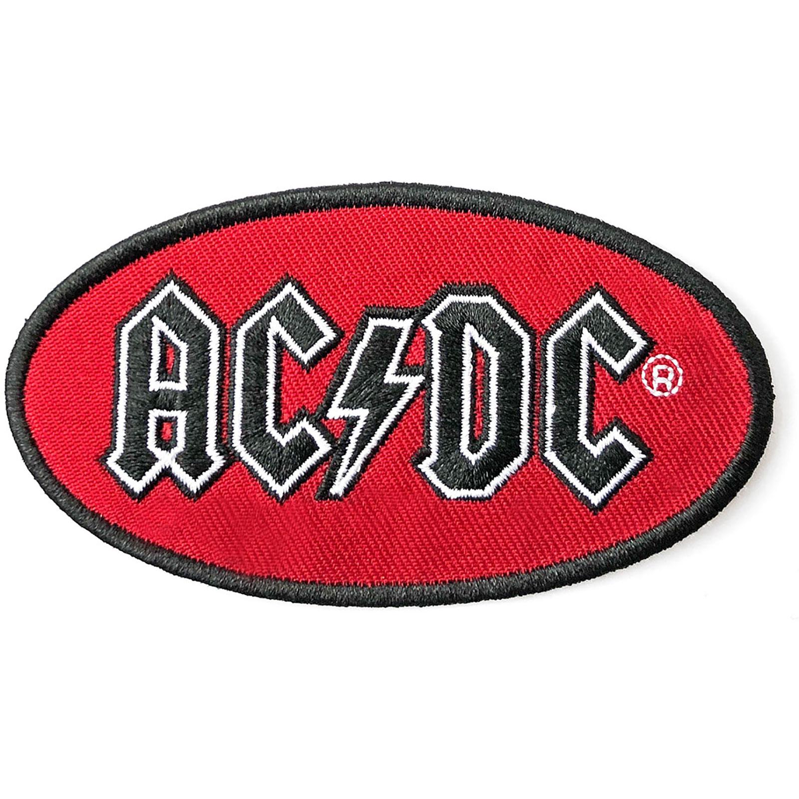 (エーシー・ディーシー) AC/DC オフィシャル商品 ロゴ 楕円 ワッペン アイロン装着 パッチ 【海外通販】
