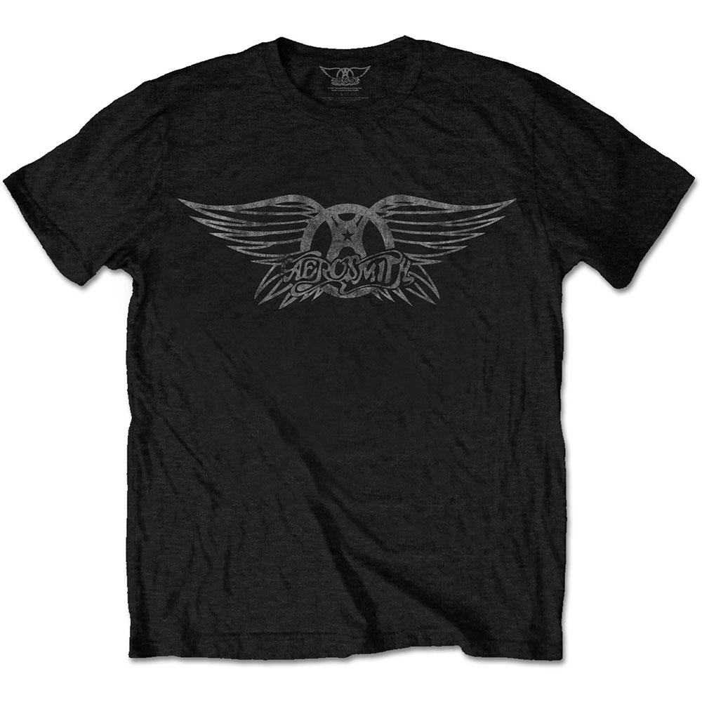 (エアロスミス) Aerosmith オフィシャル商品 ユニセックス ビンテージ風 Tシャツ ロゴ 半袖 トップス 【海外通販】